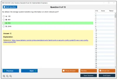 EMC E20-393 Unity Solutions Specialist Exam for Implementation Engineers Practice test exam simulator test engine exam Prep practice test questions answers Image 9