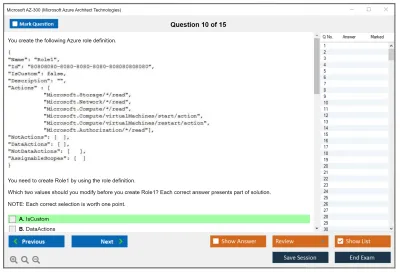 Microsoft AZ-300 Microsoft Azure Architect Technologies Practice test exam simulator test engine exam Prep practice test questions answers Image 10