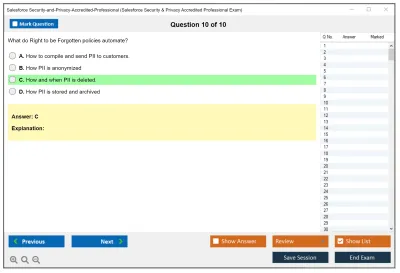 Salesforce Security-and-Privacy-Accredited-Professional Salesforce Security & Privacy Accredited Professional Exam Practice test exam simulator test engine exam Prep practice test questions answers Image 10