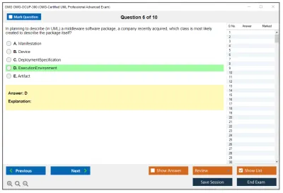 OMG OMG-OCUP-300 OMG-Certified UML Professional Advanced Exam Practice test exam simulator test engine exam Prep practice test questions answers Image 6