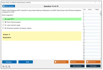Veeam VMCE_V9 VEEAM Certified Engineer (VMCE9) Practice test exam simulator test engine exam Prep practice test questions answers Image 13
