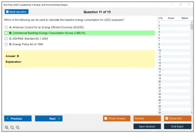 Test Prep LEED Leadership in Energy and Environmental Design Practice test exam simulator test engine exam Prep practice test questions answers Image 11