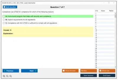 GAQM ISO-IEC-LI ISO / IEC 27002 - Lead Implementer Practice test exam simulator test engine exam Prep practice test questions answers Image 7