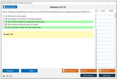 Veeam VMCE2021 Veeam Certified Engineer 2021 Practice test exam simulator test engine exam Prep practice test questions answers Image 6