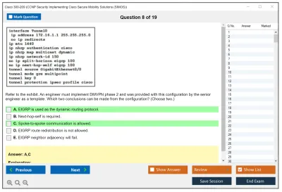 Cisco 300-209 CCNP Security Implementing Cisco Secure Mobility Solutions (SIMOS) Practice test exam simulator test engine exam Prep practice test questions answers Image 8