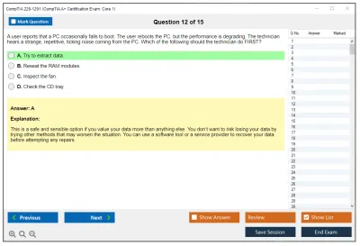CompTIA 220-1101 CompTIA A+ Certification Exam: Core 1 Practice test exam simulator test engine exam Prep practice test questions answers Image 12