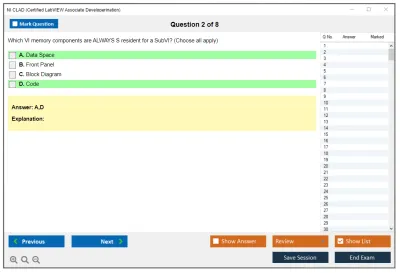 NI CLAD Certified LabVIEW Associate Developer Examination Practice test exam simulator test engine exam Prep practice test questions answers Image 2