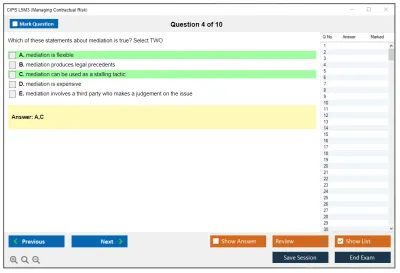 CIPS L5M3 Managing Contractual Risk Practice test exam simulator test engine exam Prep practice test questions answers Image 4