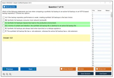 Veeam VMCE2021 Veeam Certified Engineer 2021 Practice test exam simulator test engine exam Prep practice test questions answers Image 7