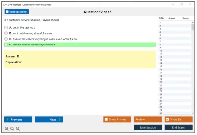 APA CPP-Remote Certified Payroll Professional Practice test exam simulator test engine exam Prep practice test questions answers Image 12