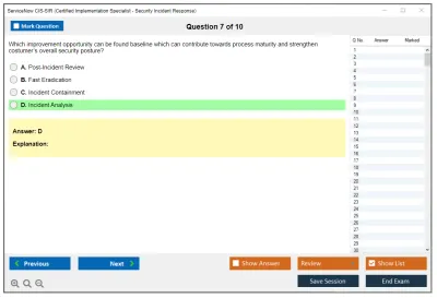 ServiceNow CIS-SIR Certified Implementation Specialist - Security Incident Response Exam Practice test exam simulator test engine exam Prep practice test questions answers Image 7