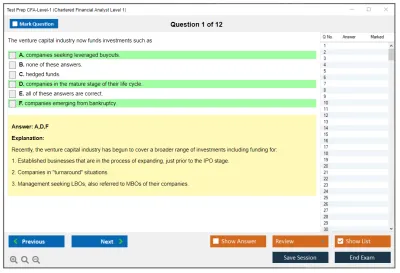 Test Prep CFA-Level-1 Chartered Financial Analyst Level 1 Practice test exam simulator test engine exam Prep practice test questions answers Image 1
