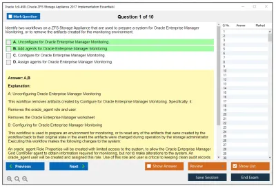 Oracle 1z0-499 Oracle ZFS Storage Appliance 2017 Implementation Essentials Practice test exam simulator test engine exam Prep practice test questions answers Image 1