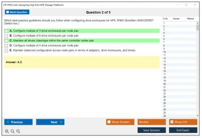 HP HPE2-K43 Designing High-End HPE Storage Platforms Practice test exam simulator test engine exam Prep practice test questions answers Image 2