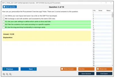 SAP C_TS452_2021 SAP Certified Application Associate - SAP S/4HANA Sourcing and Procurement Practice test exam simulator test engine exam Prep practice test questions answers Image 3