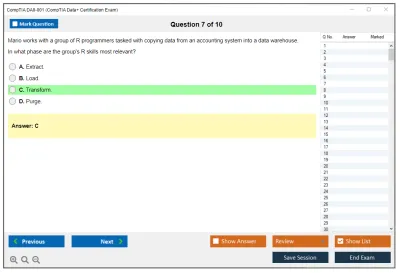 CompTIA DA0-001 CompTIA Data+ Certification Exam Practice test exam simulator test engine exam Prep practice test questions answers Image 7