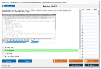 Huawei H12-721 Huawei Certified ICT Professional - Constructing Infrastructure of Security Network Practice test exam simulator test engine exam Prep practice test questions answers Image 12