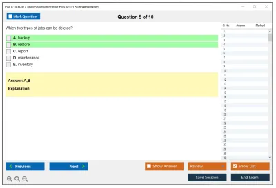 IBM C1000-077 IBM Spectrum Protect Plus V10.1.5 Implementation Practice test exam simulator test engine exam Prep practice test questions answers Image 5