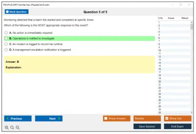 PEOPLECERT DevSecOps PeopleCert DevSecOps Exam Practice test exam simulator test engine exam Prep practice test questions answers Image 5