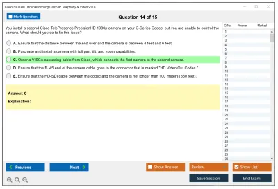 Cisco 300-080 Troubleshooting Cisco IP Telephony &amp; Video v1.0 Practice test exam simulator test engine exam Prep practice test questions answers Image 14