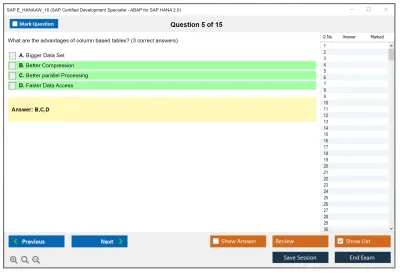 SAP E_HANAAW_16 SAP Certified Development Specialist - ABAP for SAP HANA 2.0 Practice test exam simulator test engine exam Prep practice test questions answers Image 5