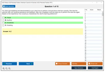 ACE Fitness ACE-Personal-Trainer ACE Personal Trainer Certification Exam Practice test exam simulator test engine exam Prep practice test questions answers Image 1