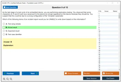 GAQM CTFL Certified Software Tester - Foundation Level (CSTFL) Practice test exam simulator test engine exam Prep practice test questions answers Image 9