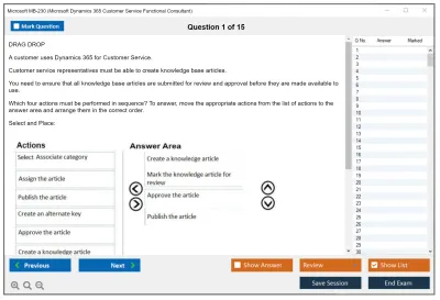 Microsoft MB-230 Microsoft Dynamics 365 for Customer Service Practice test exam simulator test engine exam Prep practice test questions answers Image 1