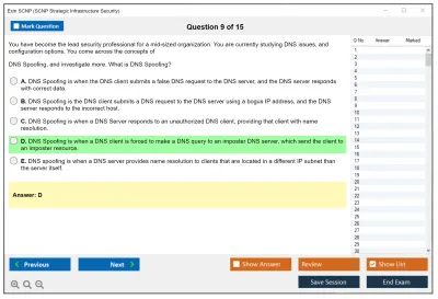 Exin SCNP SCNP Strategic Infrastructure Security Practice test exam simulator test engine exam Prep practice test questions answers Image 9