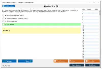 CompTIA JK0-017 CompTIA E2C Project+ Certification Exam Practice test exam simulator test engine exam Prep practice test questions answers Image 18