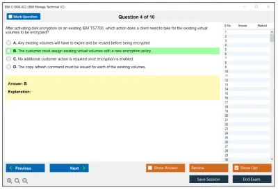 IBM C1000-022 IBM Storage Technical V2 Practice test exam simulator test engine exam Prep practice test questions answers Image 4