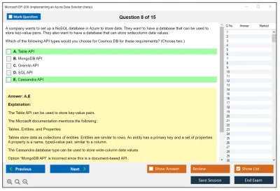 Microsoft DP-200 Implementing an Azure Data Solution  Practice test exam simulator test engine exam Prep practice test questions answers Image 8
