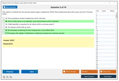 VMware 5V0-91.20 VMware Carbon Black Portfolio Skills Practice test exam simulator test engine exam Prep practice test questions answers Image 2