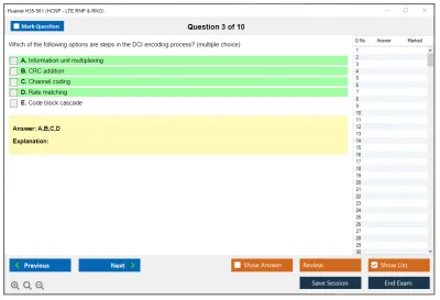 Huawei H35-561 HCNP - LTE RNP & RNO Practice test exam simulator test engine exam Prep practice test questions answers Image 3