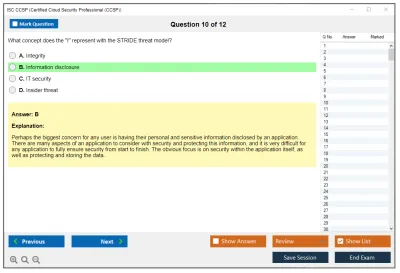 ISC2 CCSP Certified Cloud Security Professional (CCSP) Practice test exam simulator test engine exam Prep practice test questions answers Image 10