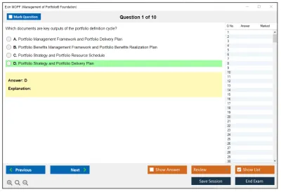 Exin MOPF Management of Portfolio® Foundation Practice test exam simulator test engine exam Prep practice test questions answers Image 1