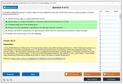 Oracle 1z0-067 Upgrade Oracle9i/10g/11g OCA OR OCP to Oracle Database 12c OCP Practice test exam simulator test engine exam Prep practice test questions answers Image 4