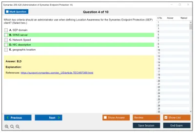 Symantec 250-428 Administration of Symantec Endpoint Protection 14 Practice test exam simulator test engine exam Prep practice test questions answers Image 4