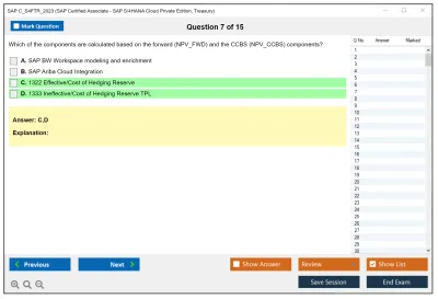 SAP C_S4FTR_2023 SAP Certified Associate - SAP S/4HANA Cloud Private Edition, Treasury Practice test exam simulator test engine exam Prep practice test questions answers Image 7