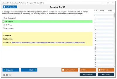 VMware 2V0-61.19 VMware Professional Workspace ONE Exam 2019 Practice test exam simulator test engine exam Prep practice test questions answers Image 9