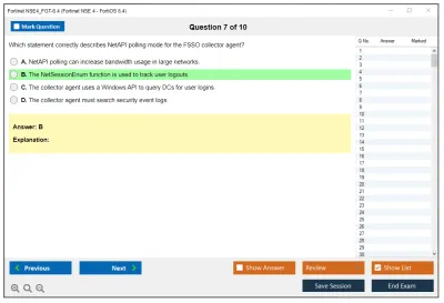 Fortinet NSE4_FGT-6.4 Fortinet NSE 4 - FortiOS 6.4 Practice test exam simulator test engine exam Prep practice test questions answers Image 7