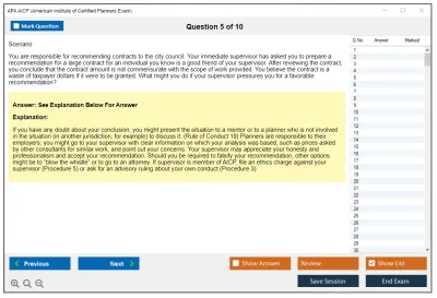 APA AICP American Institute of Certified Planners Exam Practice test exam simulator test engine exam Prep practice test questions answers Image 5