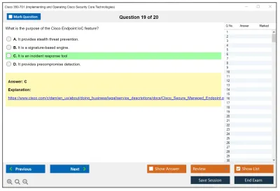 Cisco 350-701 Implementing and Operating Cisco Security Core Technologies (SCOR 350-701) Practice test exam simulator test engine exam Prep practice test questions answers Image 19
