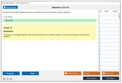 SAFe SAFe-Agilist-5.1 SAFe Agilist (SA) 5.1 Practice test exam simulator test engine exam Prep practice test questions answers Image 12