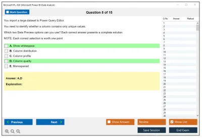 Microsoft PL-300 Microsoft Power BI Data Analyst Practice test exam simulator test engine exam Prep practice test questions answers Image 8