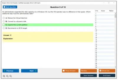 Nutanix NCA-5.20 Nutanix Certified Associate (NCA) 5.20 Exam Practice test exam simulator test engine exam Prep practice test questions answers Image 9