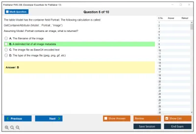 FileMaker FM0-308 Developer Essentials for FileMaker 13 Practice test exam simulator test engine exam Prep practice test questions answers Image 6