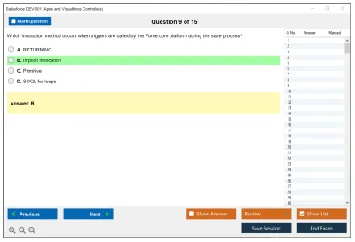 Salesforce DEV-501 Certified Force.com Advanced Developer Practice test exam simulator test engine exam Prep practice test questions answers Image 9