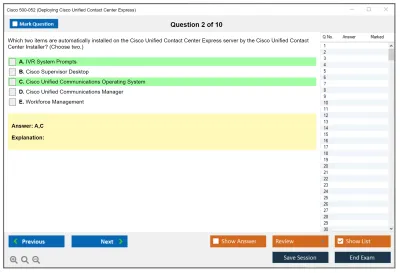 Cisco 500-052 Deploying Cisco Unified Contact Center Express Practice test exam simulator test engine exam Prep practice test questions answers Image 2