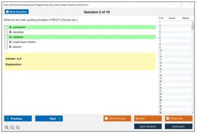 Cisco 300-635 Automating Cisco Data Center Solutions (DCAUTO) Practice test exam simulator test engine exam Prep practice test questions answers Image 5